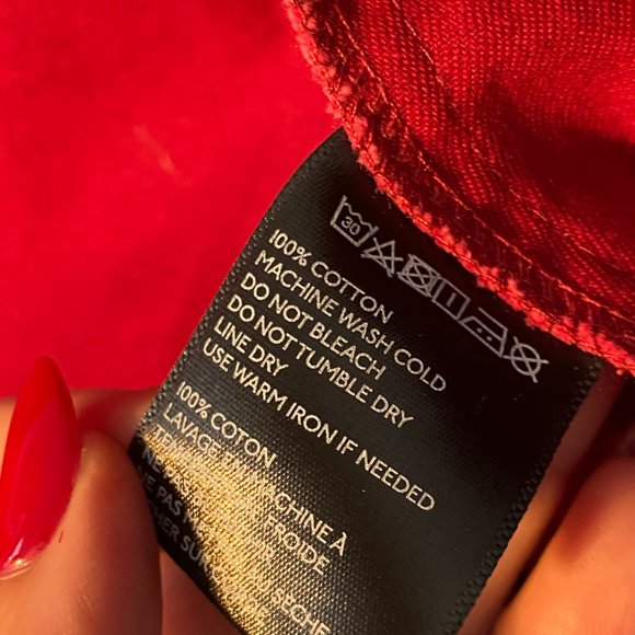 LEE JEANS RED ZIP FRONT JACKET (XS) (EUC) - Picture 4 of 8